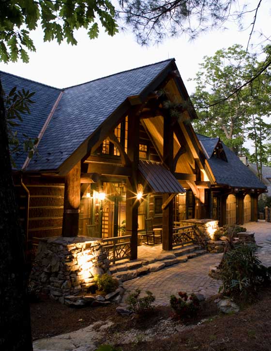 Mountain home architects Rand Soellner designed this rustically elegant mountain home in Cashiers, North Carolina.  (C)Copyright 2004-2010 Rand Soellner, All Rights Reserved Worldwide.  Photo by Jim Wilson.